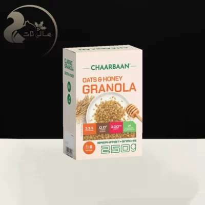 گرانولا جودوسر و عسل به عنوان میان وعده عالی و البته برای صبحانه