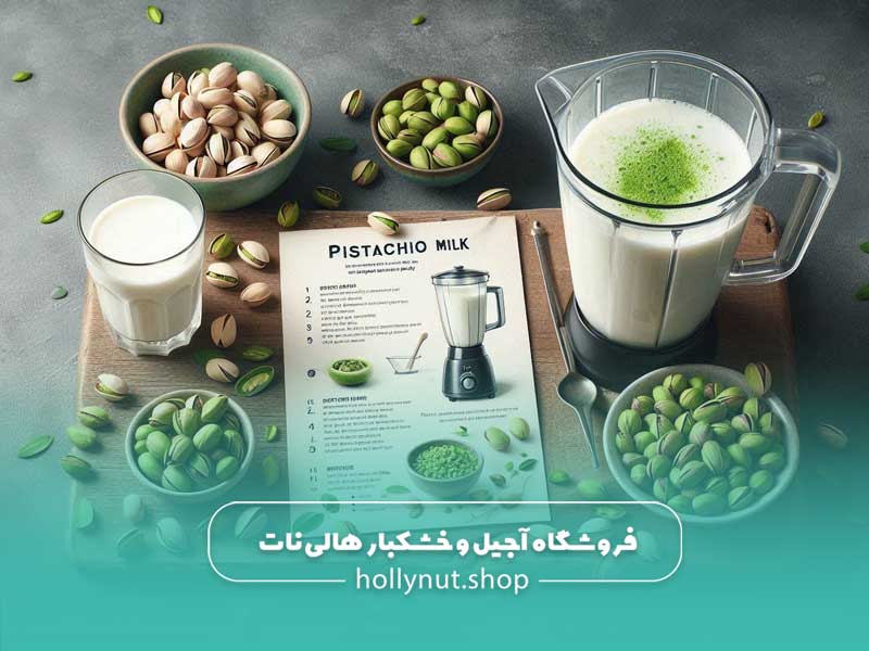 طرز تهیه شیر پسته
